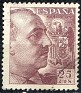 Spain 1940 Franco 25 CTS Carmin lila Edifil 923. España 923 u. Uploaded by susofe